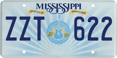 MS license plate ZZT622