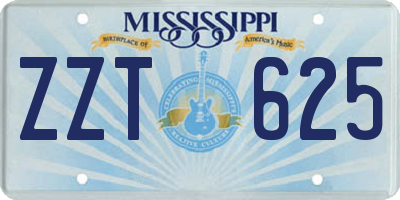 MS license plate ZZT625