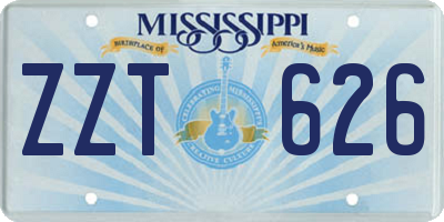 MS license plate ZZT626