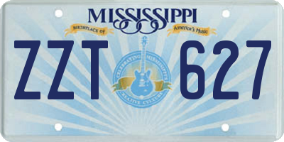 MS license plate ZZT627