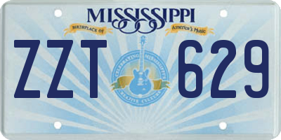 MS license plate ZZT629