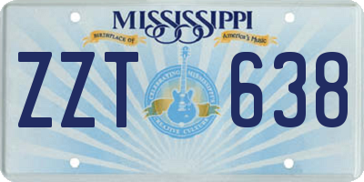 MS license plate ZZT638