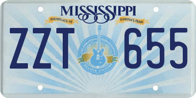 MS license plate ZZT655