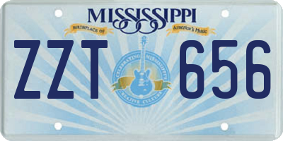 MS license plate ZZT656