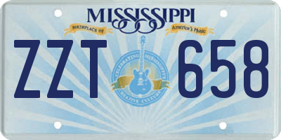 MS license plate ZZT658