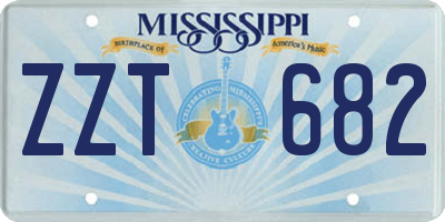 MS license plate ZZT682