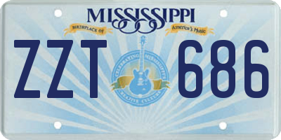 MS license plate ZZT686