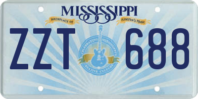 MS license plate ZZT688