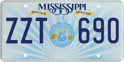 MS license plate ZZT690