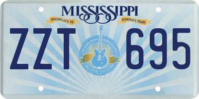 MS license plate ZZT695