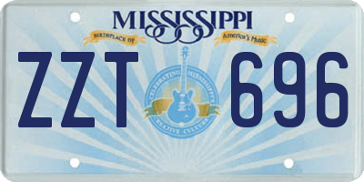 MS license plate ZZT696