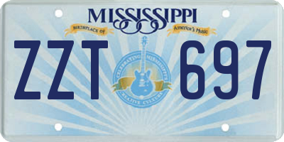 MS license plate ZZT697