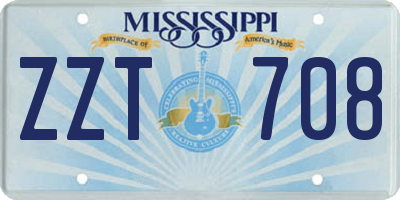 MS license plate ZZT708