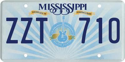 MS license plate ZZT710