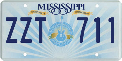 MS license plate ZZT711