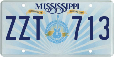 MS license plate ZZT713