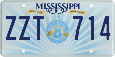 MS license plate ZZT714