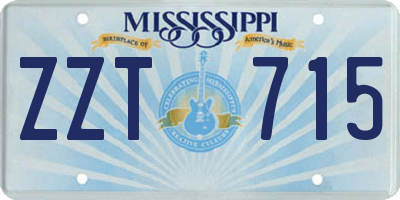 MS license plate ZZT715