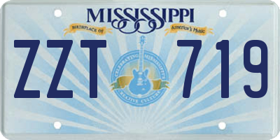 MS license plate ZZT719