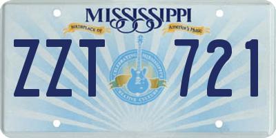 MS license plate ZZT721