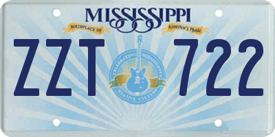 MS license plate ZZT722