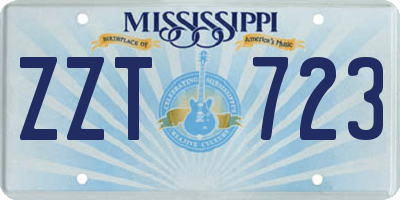 MS license plate ZZT723