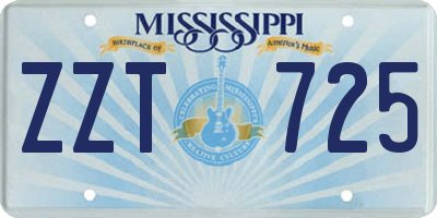 MS license plate ZZT725