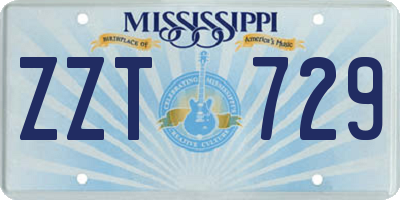 MS license plate ZZT729