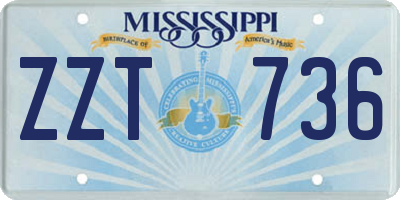 MS license plate ZZT736