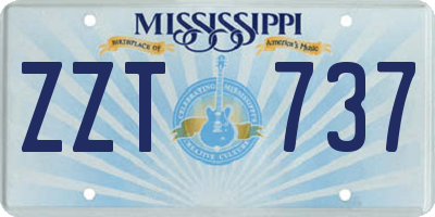 MS license plate ZZT737