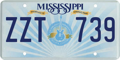 MS license plate ZZT739