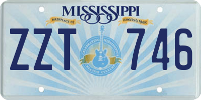 MS license plate ZZT746