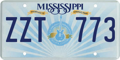 MS license plate ZZT773