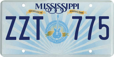 MS license plate ZZT775