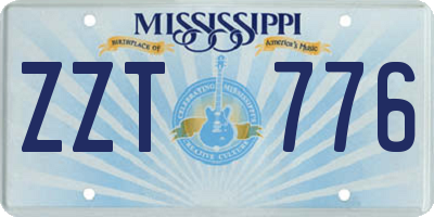 MS license plate ZZT776