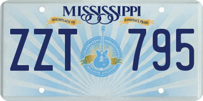 MS license plate ZZT795