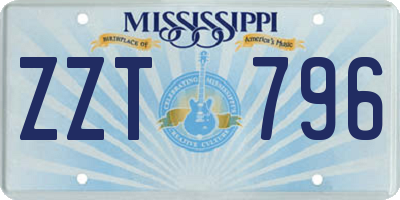 MS license plate ZZT796