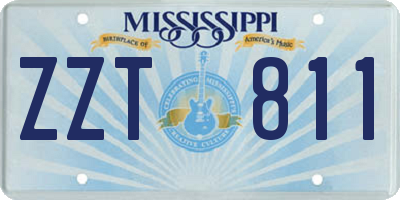 MS license plate ZZT811