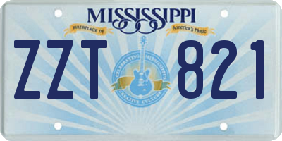 MS license plate ZZT821