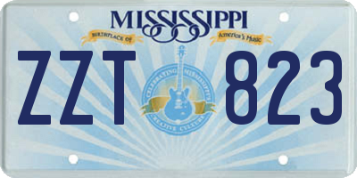 MS license plate ZZT823