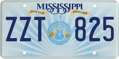 MS license plate ZZT825