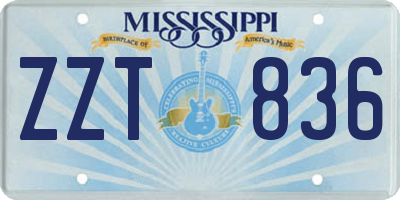 MS license plate ZZT836