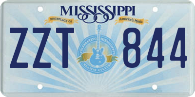 MS license plate ZZT844