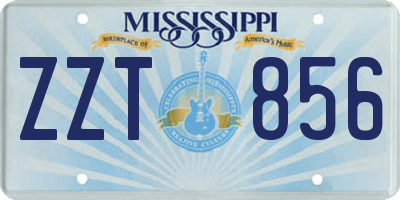 MS license plate ZZT856