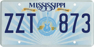 MS license plate ZZT873