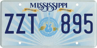 MS license plate ZZT895