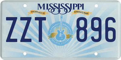 MS license plate ZZT896