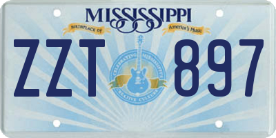 MS license plate ZZT897