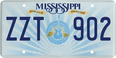 MS license plate ZZT902