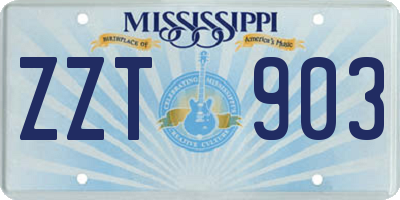 MS license plate ZZT903